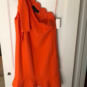 Orange mini dress